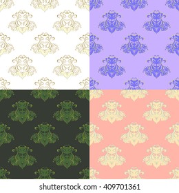 solemn purple pink pattern seamless vector illustration