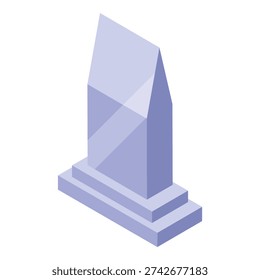 Solemn symbol of remembrance, marking a final resting place in a cemetery