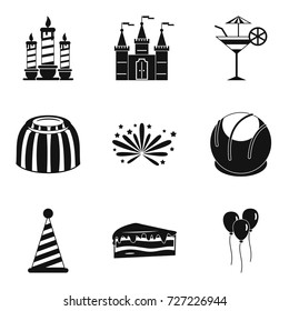 Solemnization icons set. Simple set of 9 solemnization vector icons for web isolated on white background