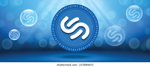 Solend SLND 3D criptografía tecnología financiera concepto de vector ilustración banner y fondo
