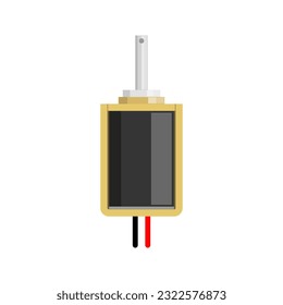 Solenoid Lock Vector Illustration: A visual representation of a solenoid lock, an electromechanical device that uses an electromagnetic solenoid to control the locking mechanism
