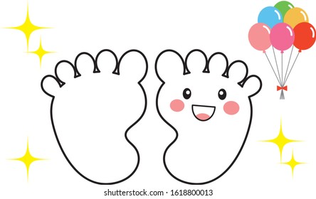 Soles character balloon vector illustration