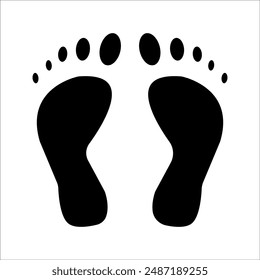 soles of feet simple vector icon design