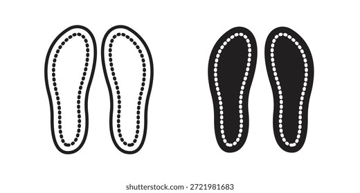 Icono de suelas icono plano simple. Versión Liner - Vector de stock.