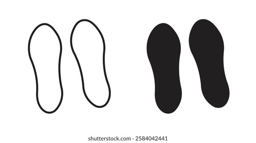 Soles icon set in thin line. vector illustrations for web