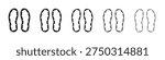Soles icon. Thin line illustration. outline drawing, Editable stroke