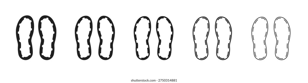 Soles icon. Thin line illustration. outline drawing, Editable stroke