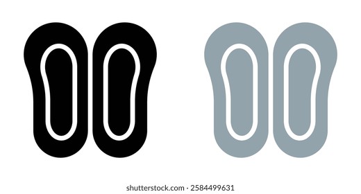 Soles icons pack in black and colored version