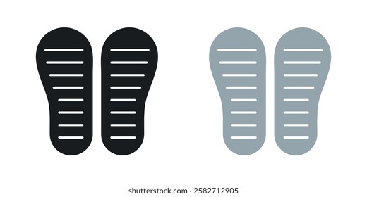 Soles icons set vectors black and colored style