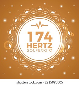 Solfeggio 174 Hz. Isolated Vector Illustration