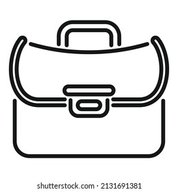 Solicitor briefcase icon outline vector. Business bag. Hand job
