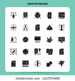 Solid 25 Creative Process Icon Set Stock Vector (Royalty Free ...