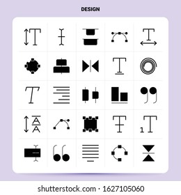 Solid 25 Design Icon set. Vector Glyph Style Design Black Icons Set. Web and Mobile Business ideas design Vector Illustration.