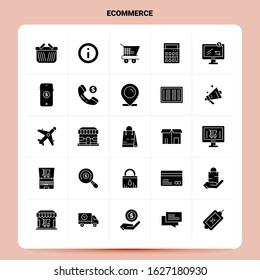 Solid 25 Ecommerce Icon set. Vector Glyph Style Design Black Icons Set. Web and Mobile Business ideas design Vector Illustration.