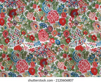 solid abstract dual- tone roses flowers with green leaves illustration vector full all-over textile designs digital image