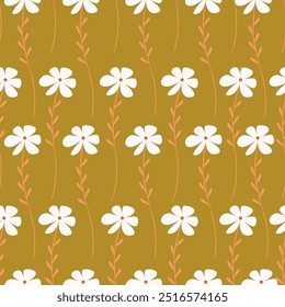 solid abstract monochrome simple flowers with yellow tones illustration vector full all-over design digital image for textiles printing fabric