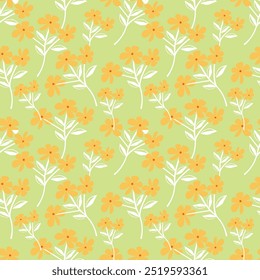 solid abstract monochrome simple flowers with yellow tones illustration vector full all-over design digital image for textiles printing fabric