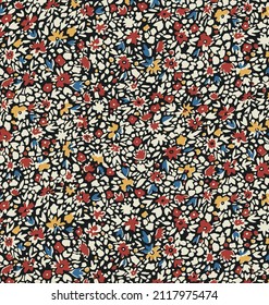 solid abstract simple small flowers with black background illustration vector full all-over textile design digital image