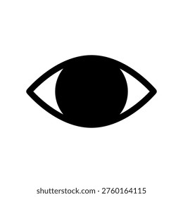 Solid Almond Shaped Silhouette Of An Eye