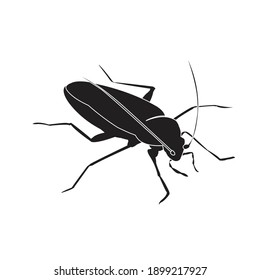 solid animal cockroach icon vector illustration