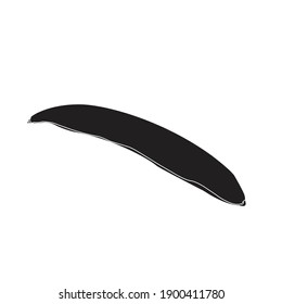 solid animal leech icon vector illustration