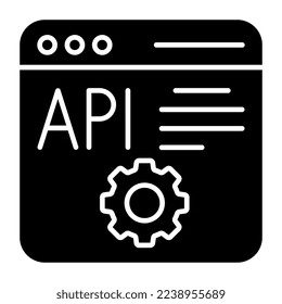 Solid Api icon, editable vector 