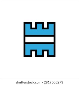 Solid architectural icon for construction or security firms.