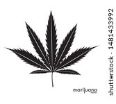 Solid black cannabis marijuana leaf vector image. Medicine Cannabis Weed, Smoking, Smoker Weed ,Leaf Hemp Bong, Clipart Vector Cricut Cut Cutting File