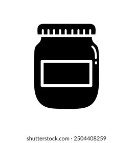Solid black cute autumn theme icon vector