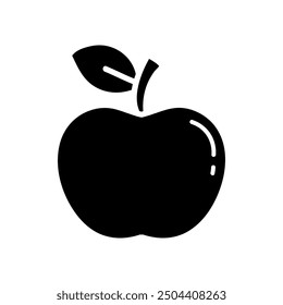 Solid black cute autumn theme icon vector