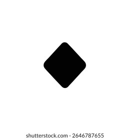 A solid black diamond shape, representing a keyframe marker for animation and video editing timelines. Isolated on a white background.