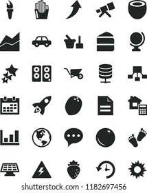 solid black flat icon set danger of electricity vector, calendar, scribbled paper, line chart, motor vehicle, toy sand set, children's tracks, building trolley, estimate, speech, globe, piece cake