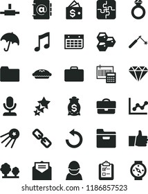 solid black flat icon set spectacles vector, folder, counterclockwise, graph, Puzzles, calculation, received letter, thumb up, music, umbrella, address book, survey, pie, honeycombs, trees, racer