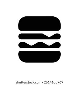 Solid Black Hamburger Menu Icon Three Horizontal Lines