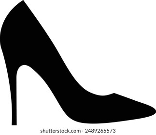 Solid Black High Heels icon