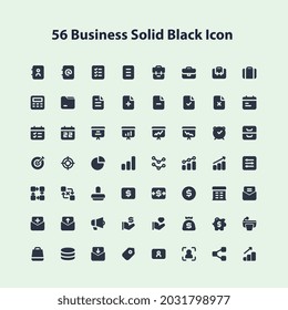 Solid Black Icon Business Line icon for business website,apps, and many more