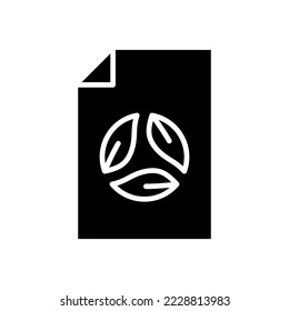 Solid black Icon of Save Earth and Ecology, include leaf, tree, industry, nature, badge and more. editable file, easy to uses, glyph icon style.