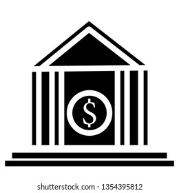 solid black legal institution icon
