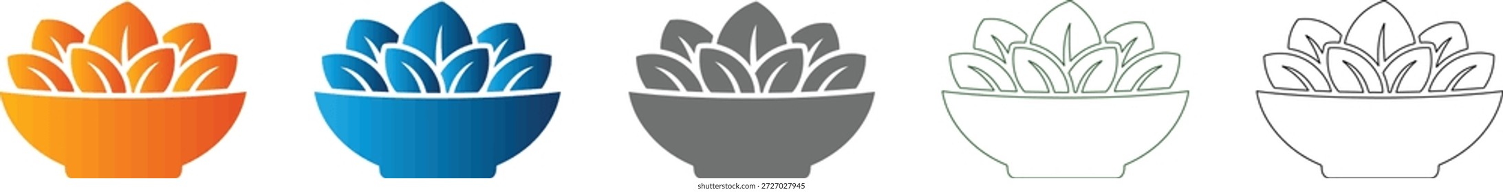 Ícone de lótus preto sólido parte de um conjunto de ícones planos unificados, ilustração vetorial.