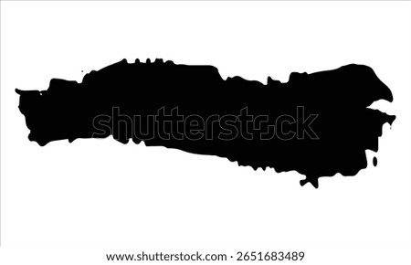 Solid black paint stroke with a rough bottom edge. Thick and heavy grunge brush shape for banners.