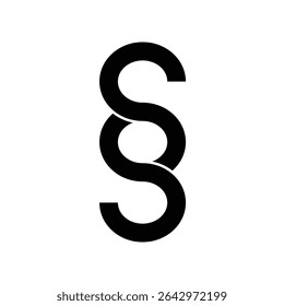 Vetor de ícone de marca de parágrafo preto sólido
