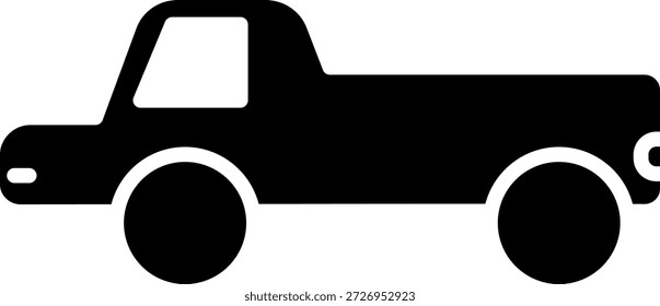 Solid schwarz Pickup LKW Silhouette