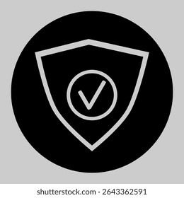 Solid black shield for data protection and security.
