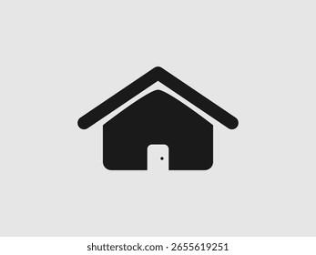 silhueta preta sólida de uma casa
