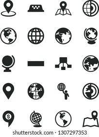 Solid Black Vector Icon Set - minus vector, map, globe, earth, planet, location, geolocation, hierarchical scheme, core, man hold world, dollar pin, taxi
