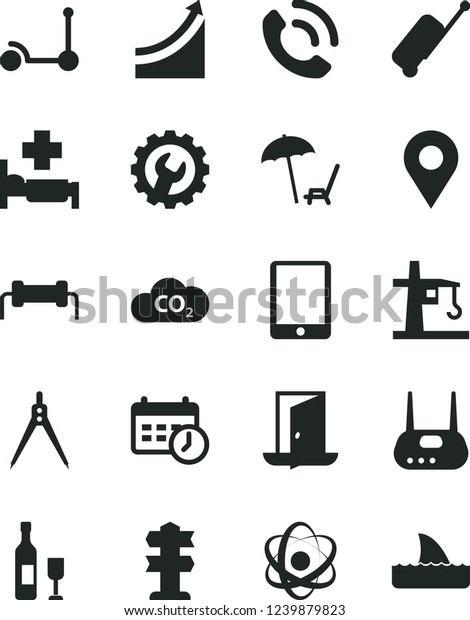 Solid Black Vector Icon Set Kick Stock Image Download Now