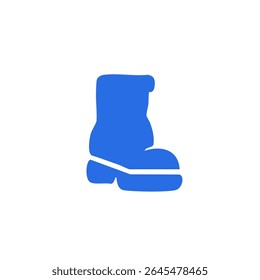 Solid blue boot icon Element