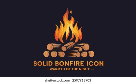 Solid Bonfire Icon - Warmth of the Night