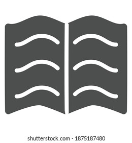 Solid book icon. Fully editable. Royalty free.