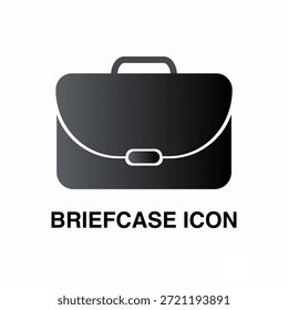 Icono de maletín sólido para negocios, oficina y conceptos profesionales en estilo de Vector moderno.
